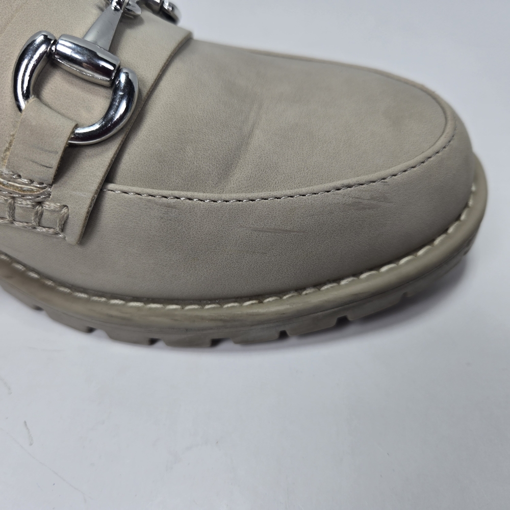 Dolce Vita Claudia Chunky Beige Horsebit Penny Loafers w/ Silver Accent Size 10 - Picture 12 of 14